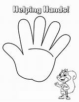 Coloring Hand Hands Helping Pages Drawing Holding Palm Printable Template Print Kids Color Handcuffs Getdrawings Getcolorings sketch template