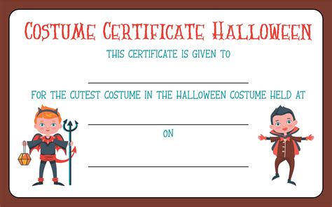 printable halloween award certificates