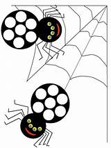 Dauber Bingo Gommettes Spiders Attività Daubers Araignée Circles Pom Themed Ragnetti Dltk Poms Coloriages Imprimer Formes Activités Hésitez Feuilles Vos sketch template