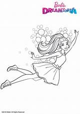 Barbie Fairy Coloring Dreamtopia Kids Bubbles Fun sketch template