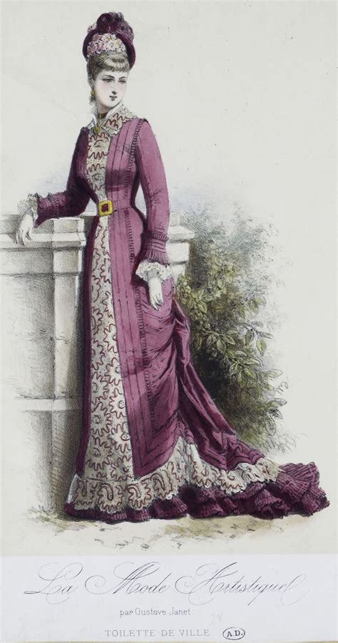 La Mode Artistique 1878 Victorian Fashion Women Victorian Fashion