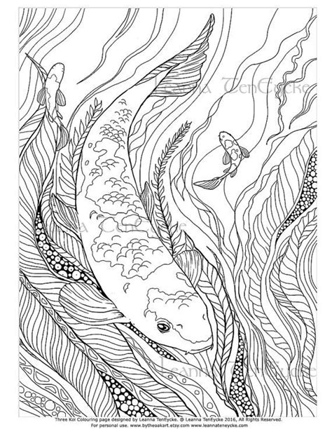 protector   forest adult coloring koi  fish