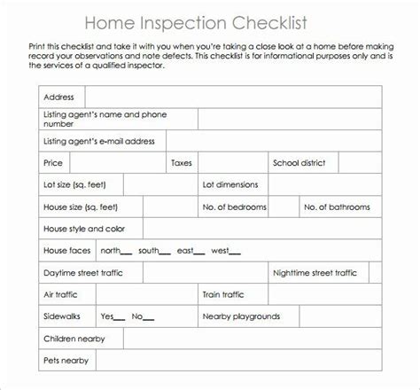 Home Building Checklist Template Best Of Sample Inspection Checklist 18