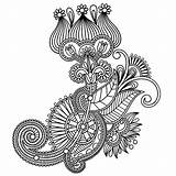 Paisley Line Drawing Oval Coloring Pages Clipartmag sketch template