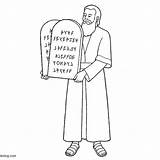 Coloring Commandments Sinai sketch template