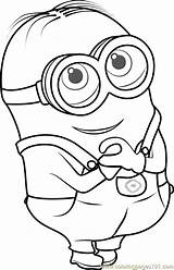 Coloring Dave Pages Coloringpages101 Minions sketch template