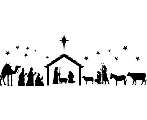 nativity scene svg nativity svg png eps dxf jpg instant etsy