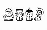 South Park Coloring Pages Color Kids Children Print Characters sketch template