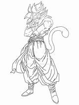 Goku Ssj4 Gogeta sketch template