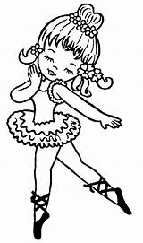 Coloring Pages Ballerina Girl Dancing Little Dance Chibi Colorir Para Funny Ballet Bailarina Desenho Color Print Desenhos Coloringsky Pintura Getcolorings sketch template
