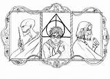 Hallows Potter Deathly Inking Wip Coloring Snape sketch template