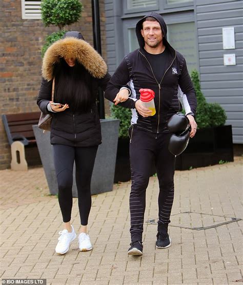 alex reid and fiancée nikki manashe head to the gym