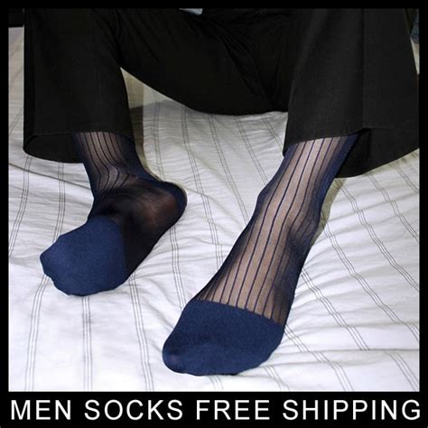 New Style Men S Silk Socks Dress Formal Sexy Socks For Male Navy Retail