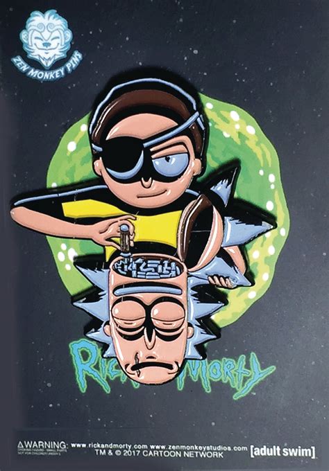 jun178350 rick and morty evil morty lapel pin previews