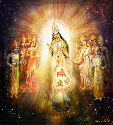 Parashakti Devi The Great Goddess In Space Poster By