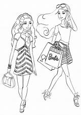 Coloring Fashion Pages Girl Print sketch template