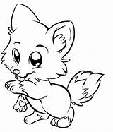Clipart Fox Cute Coloring Pages Library Puppy sketch template