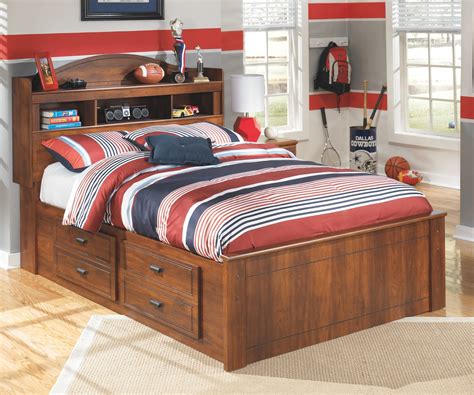 barchan medium brown full bookcase bed   bed storage ez