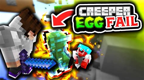 creeper egg fail minecraft skywars youtube