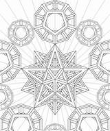 Geometry Dodecahedron Fractal Stellated Coloringhome Mandala Detailed Sheets sketch template