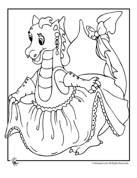 cartoon princess dragon coloring page coloring pages pinterest