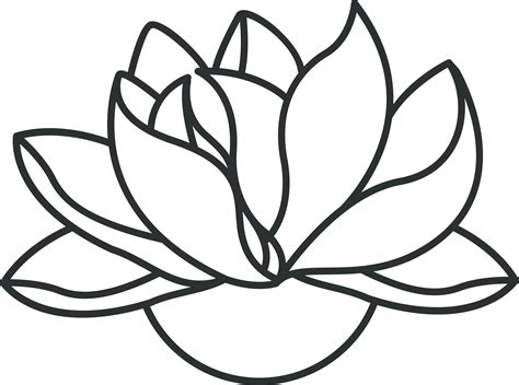 lotus flower  drawing clipartsco