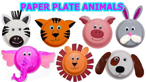 create cute animals  paper plates animal crafts  kids