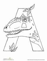 Dinosaur Coloring Alphabet Pages Letter Dino Letters Preschool Dinosaurs Worksheets Books Colorear Para Printable Education Colouring Abcs Dinosaurios Theme Worksheet sketch template
