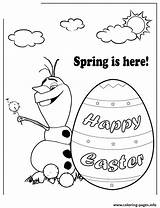 Easter Coloring Frozen Disney Pages Spring Colouring Olaf Printable East 93kb sketch template