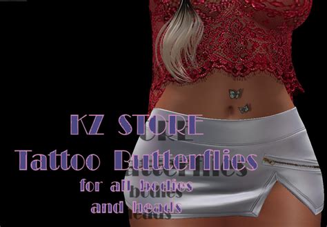 Second Life Marketplace Kz Store Tattoo Butterflies For All Bodies