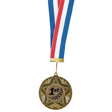gold st place medal   ribbon davies sports