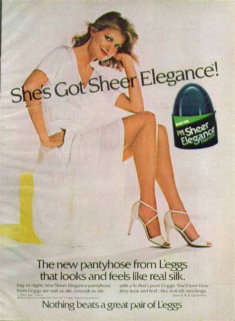 she s got sheer elegance feel like real silk l eggs pantyhose ad 1981