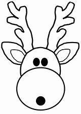 Rudolph Coloring Deer Nez Crayon sketch template