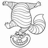 Cheshire Cat Coloring Alice Wonderland Pages Drawing Smile Disney Colouring Gif Cartoon Tattoo Cartoons Clip Characters Sheets Clipart Party Drawings sketch template