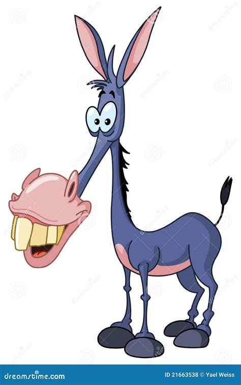 donkey stock vector illustration  comic cheerful