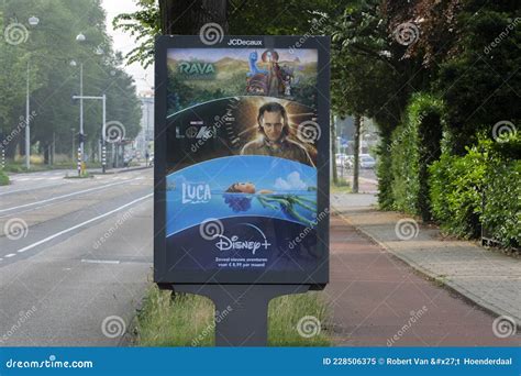 billboard disney   amsterdam  netherlands    editorial image image  holland