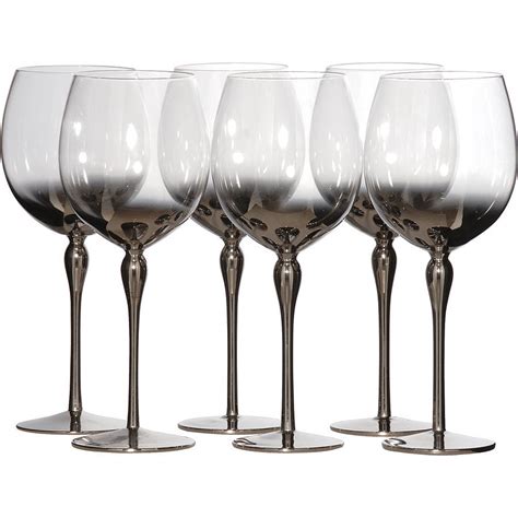 Silver Plated Wine Glasses Set Of Six By The Orchard