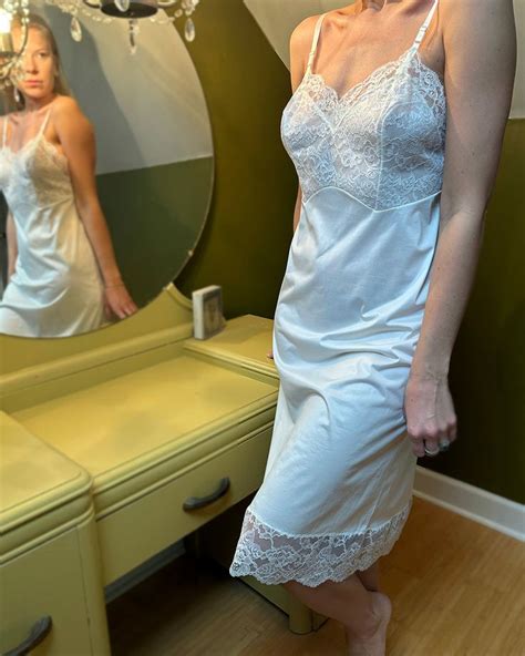 Vintage 1960s White Lace Slip In 2023 Lace Slip Lace Slip Dress
