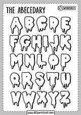 Alphabet Coloring Worksheets Worksheet Graffiti Letters Lettering Font sketch template