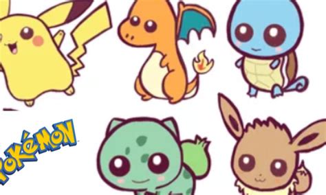 draw  cute chibi baby pokemon characters directed drawing art