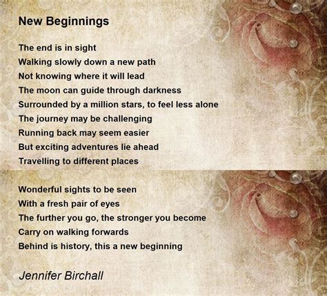 beginnings  beginnings poem  jennifer birchall