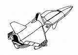 Shuttle Space Rocket Coloring Simple Ship Drawing Printable Large sketch template