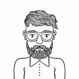 Beard sketch template