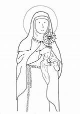 St Clare Coloring Feast Celebrating Claire Pages Bw Saints Printables sketch template