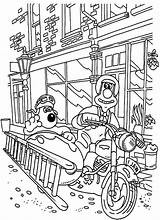 Wallace Gromit Coloring Pages Stair Tandem Bring Bike Popular sketch template