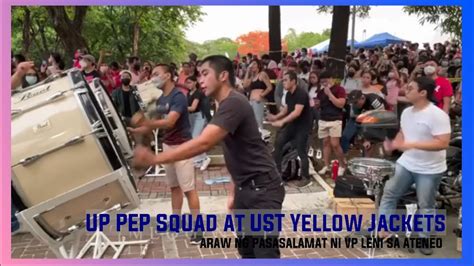 pep squad  ust yellow jackets nagpamalas ng talento sa araw ng pasasalamat ni vp leni youtube