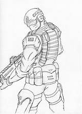 Call Duty Drawing Ghost Recon Soldier Future Coloring Pages Ghosts Template Getdrawings Sketch sketch template