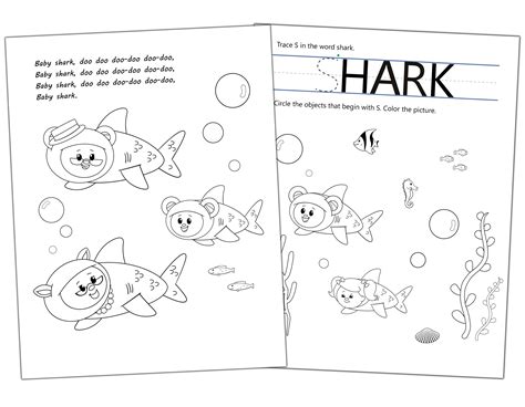 baby shark printables mother goose club