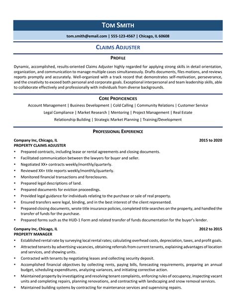 claims adjuster resume  guide  zipjob