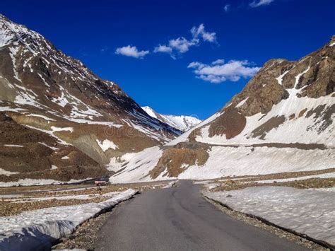 Manali Sarchu Camp Leh Ladakh Highway Road In India Stock Image